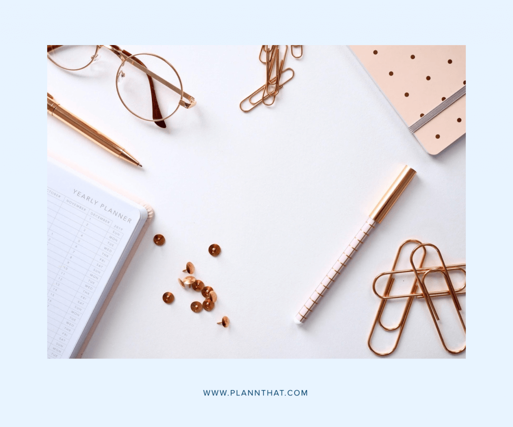 Campaign assets and planning notes arranged for a content sprint